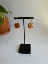 Load image into Gallery viewer, Terracotta Leaf Mini Hoops