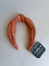 Load image into Gallery viewer, Peach Floral Knot Headband