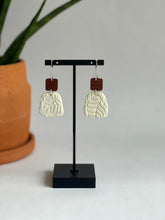 Load image into Gallery viewer, Textured Botanical Dangle Earrings