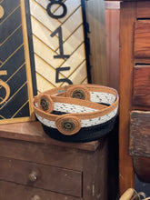 Load image into Gallery viewer, Warm Biscuit Brown Statement Rope Bowl with Black & Speckled Accents