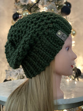 Load image into Gallery viewer, Green Ribbed Slouch Hat