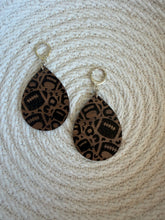 Load image into Gallery viewer, Game Day Wood Teardrop Dangles

