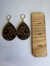 Load image into Gallery viewer, Game Day Wood Teardrop Dangles
