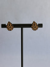 Load image into Gallery viewer, Leopard Print Wood Studs
