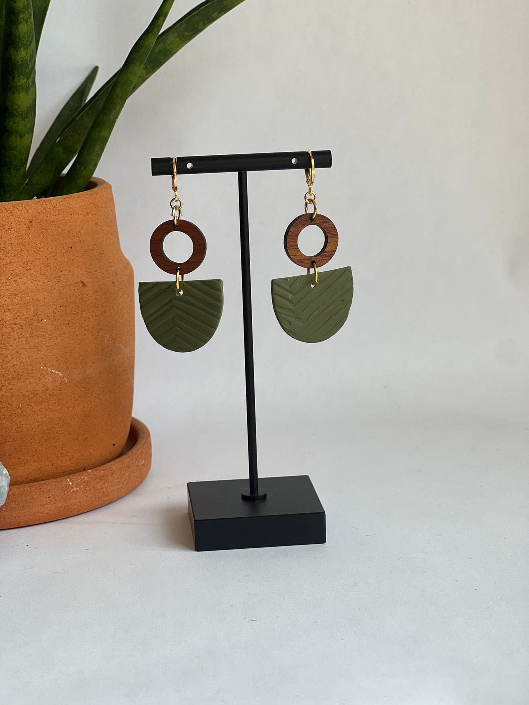 Wood and Green Dangles