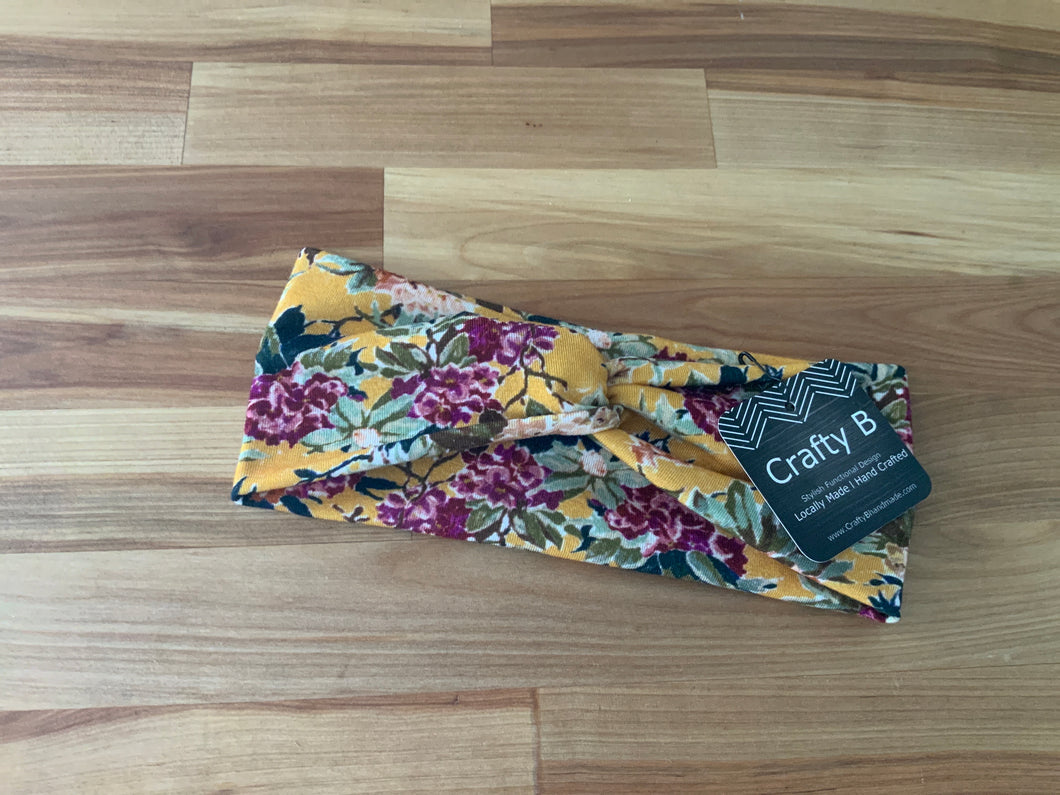 Mustard Floral Headband